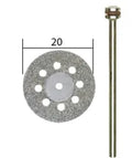 Dischi diamantati per troncare con fori di raffreddamento Ø20 mm PROXXON